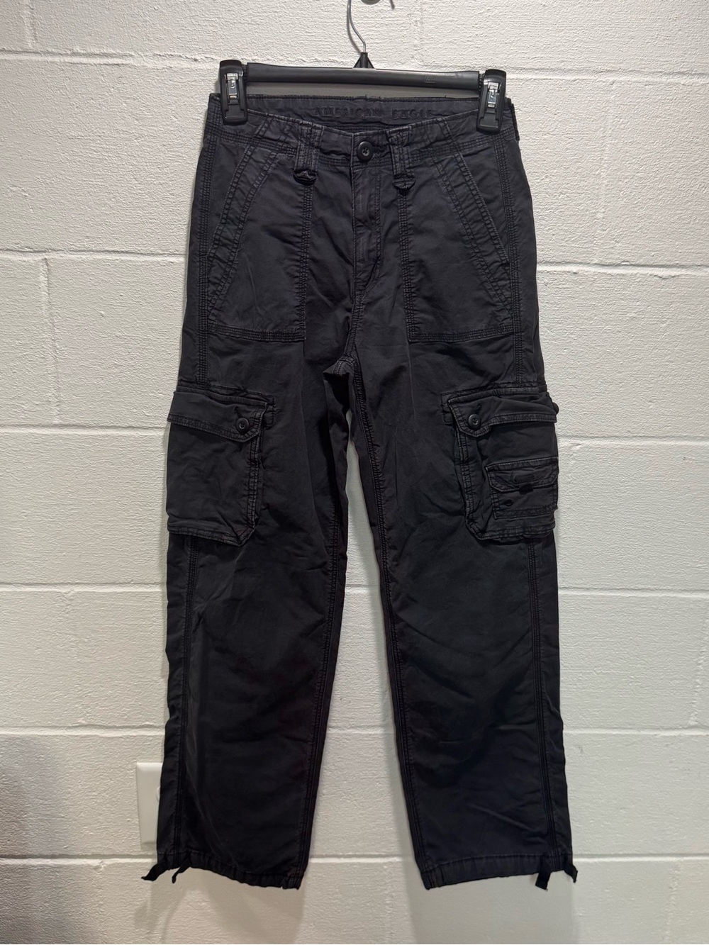 American Eagle Outfitters Black Cargo Pants with Pocket Details
